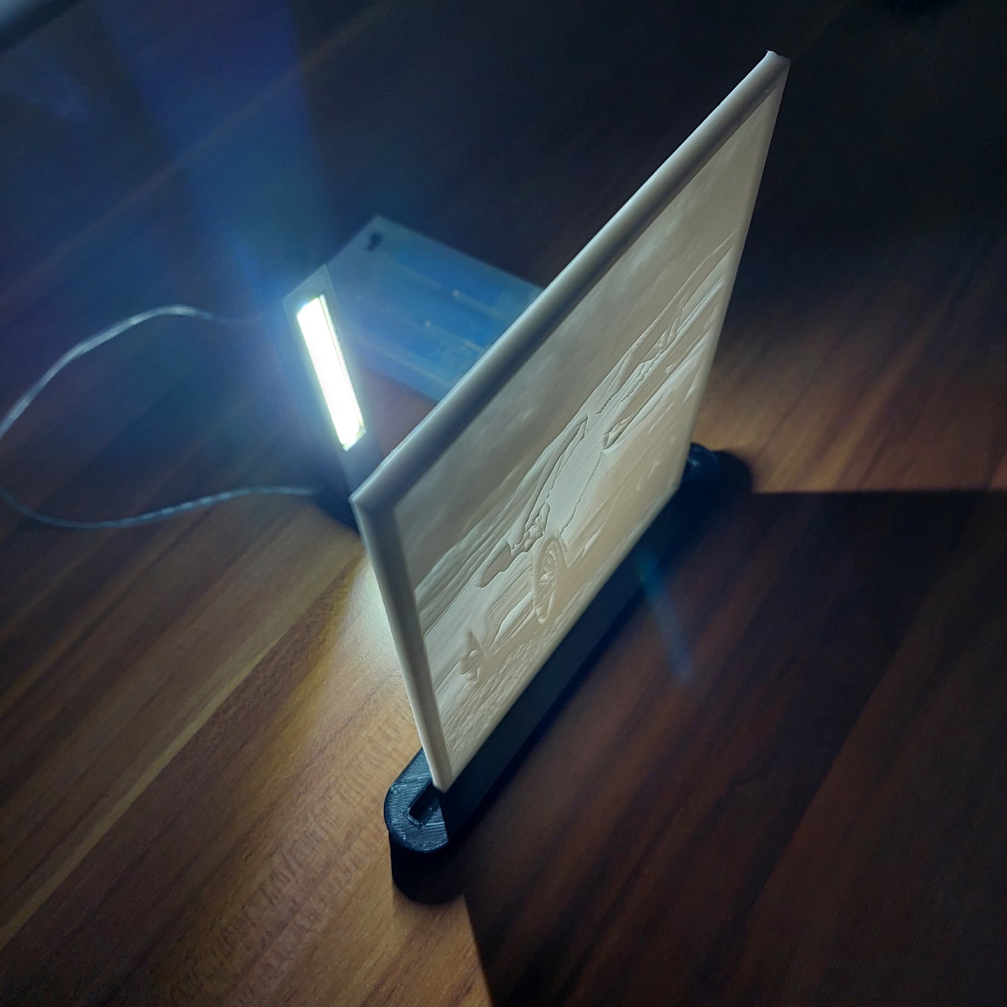 Lithophanie mit LED Beleuchtung (Wunschbild)